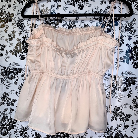 NWT Forever 21 tie-strap flounce cami - Picture 3 of 4